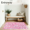thumbnail image 3 of ODIKA 3'x5' Machine Washable Non-Slip Area Rug, Whimsical Wave Abstract Boutique High Traffic Rug with Pad, Pink, 559449, 3 of 8