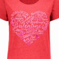 thumbnail image 4 of Inktastic Valentine Words in Pink Women's Plus Size T-Shirt, 4 of 5