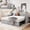 Gray, variant on Bellemave Twin Size Daybed with Pop up Trundle, Upholstered Twin to King Daybed with Button Tufted Backrest, Extendable Tufted Sofa Bed for Bedroom Living Room Guest,Gray