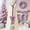 Purple, variant on Beige Sequin Butterfly Curtain Tieback, Adjustable Hand-Woven Rope Tiebacks with Pearl, Window Drape Holdback for Living Room Bedroom, 20 Inch