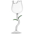 thumbnail image 1 of Copa de vino con forma de flor de rosa, copa de vino de vidrio de borosilicato alto, copa de cóctel para bar de fiesta, 1 of 13