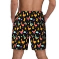 thumbnail image 3 of Kdxio Flowe Rooster Print Men's Swim Trunks with Compression Liner 7 Inch Inseam Quick Dry Swim Shorts, 3 of 7