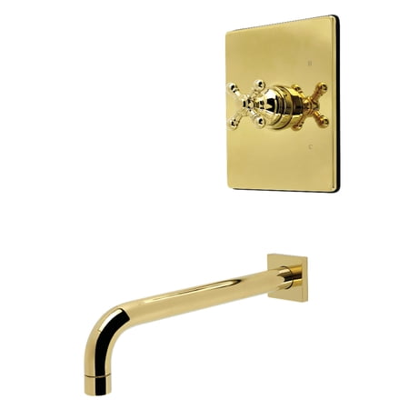 Kingston Brass KB6342BXTO Metropolitan Single-Handle Pressure Balanced Tub Faucet in Polished Brass
