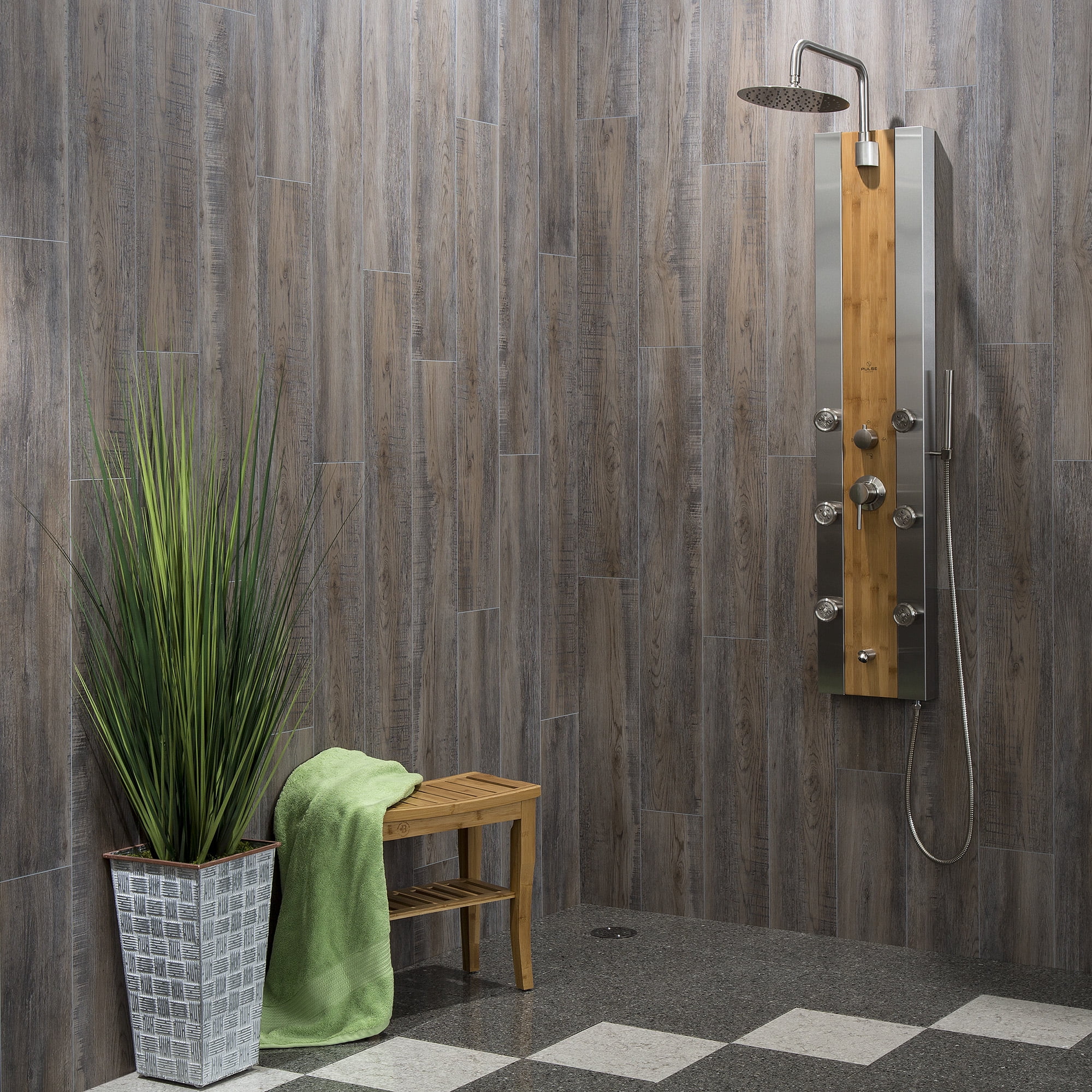 Palisade 11in x 4.5in Vinyl Wall Plank Sample in Natural Oak