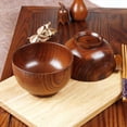thumbnail image 2 of Azufaifa Tazón de Madera de Estilo Japonés Tazón de Arroz de Madera Tazón de Fideos Tazón de Madera Maciza, Diámetro 4,5 Pulgadas por 2-5/8 Pulgadas, Decoración (Medio) 12 Paquetes, 2 of 5