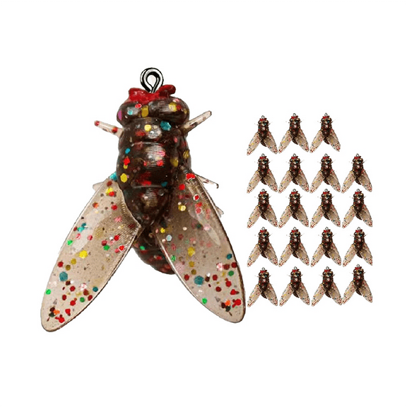 20 x bionic fly fishing lure-Brown