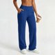 thumbnail image 5 of Neewe Womens Plain Wide Leg Cargo Pants Elastic Waist Loose Hiking Joggers with Pockets Daily Outfits, 5 of 7
