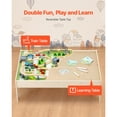 thumbnail image 2 of KFFKFF Wooden Kids Activity Table with 120-Piece Train Set, Collapsible Storage Bin, and Multi-Use Design for Play, Drawing, Reading, and More – Ideal for Children Ages 3+, 2 of 9