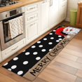 thumbnail image 2 of Christmas Gnomes 2'x6' Runner Rugs for Hallway Kitchen Bedside Non Slip Washable, Black Red Merry Christmas Entryway Rug Runners with Rubber Backing, Long Carpet Runner for Laundry Room, 2 of 8