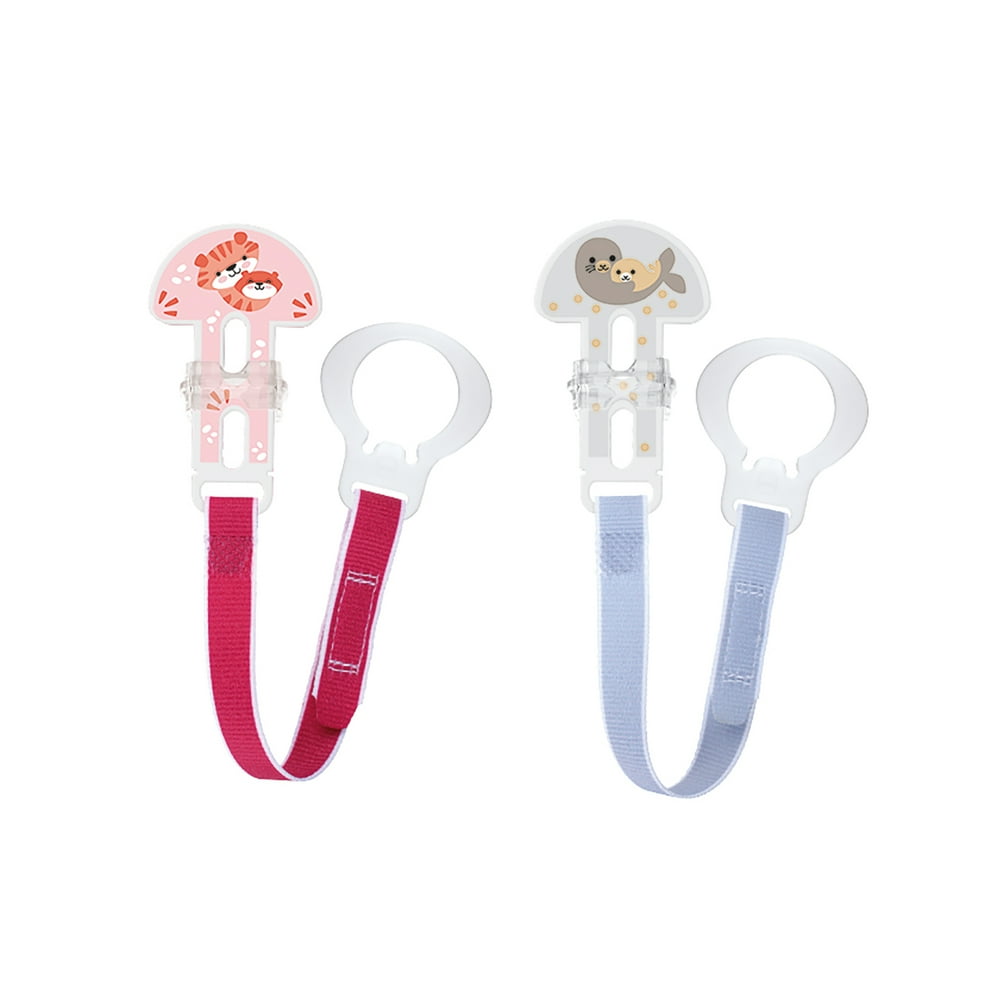 MAM Pacifier Clips, Girl, 2 Pack
