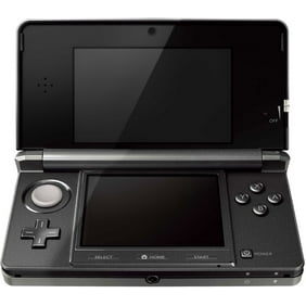 Refurbished Nintendo 3DS Cosmo Black Video Game Console with Stylus SD Card and Charger