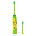thumbnail image 3 of Cepillo de dientes eléctrico sónico para niños, cepillo de dientes ultrasónico con patrón de dibujos animados y cabezal de repuesto verde, 3 of 5