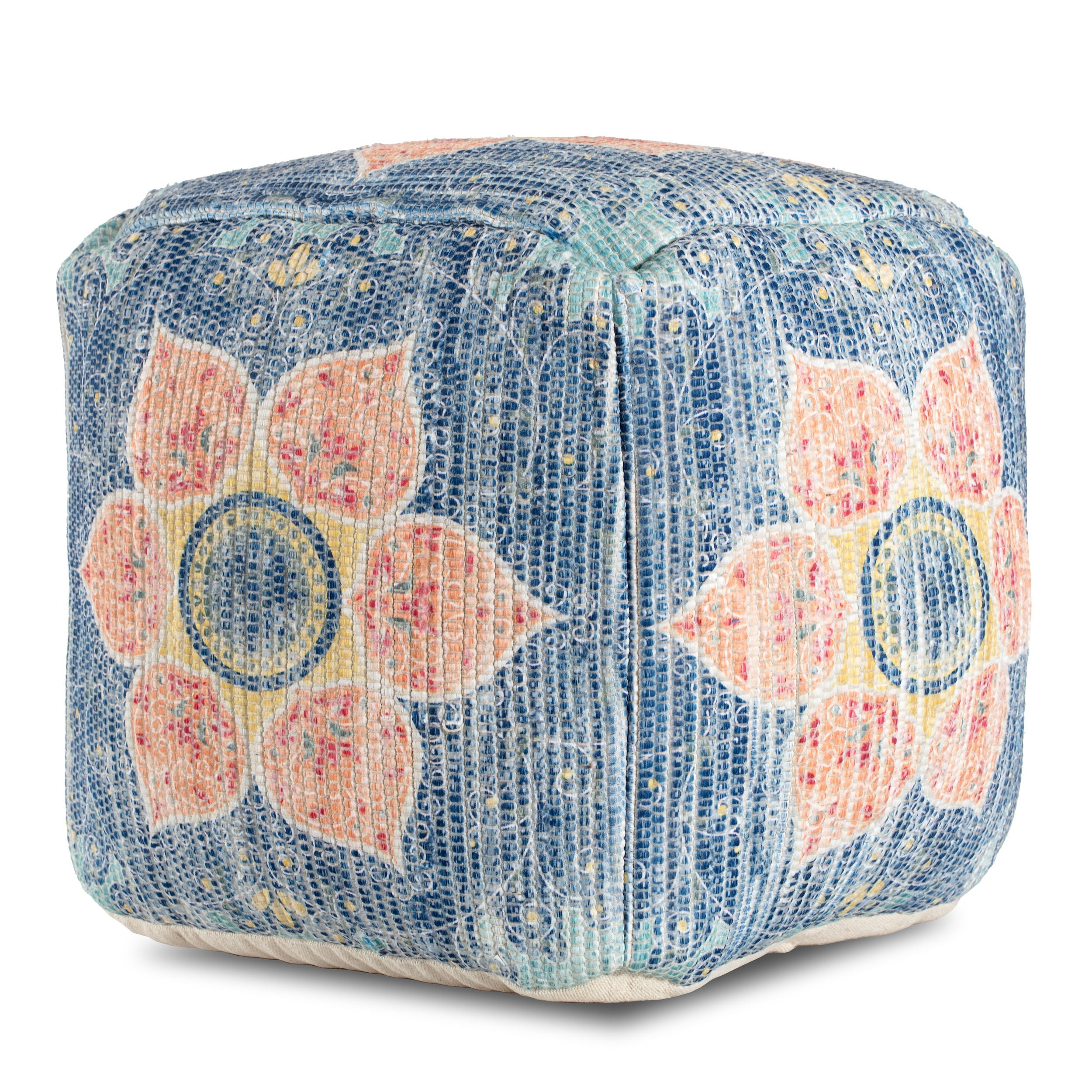 Boho Floral Pouf