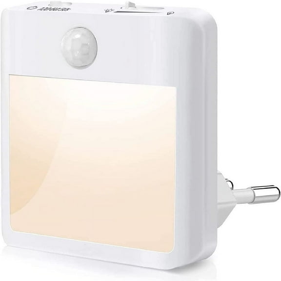 DUSKEEP 2 Pack Dimmable Human Body Sensor Night Lights - Intelligent Infrared Motion Activated LED Lights for Home, Bedroom, Hallway, Stairs