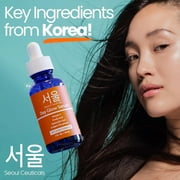 SeoulCeuticals Korean Skin Care 20% Vitamin C Hyaluronic Acid Serum + CE Ferulic Acid - Potent Anti Aging, Anti Wrinkle Korean Beauty Skincare 1oz