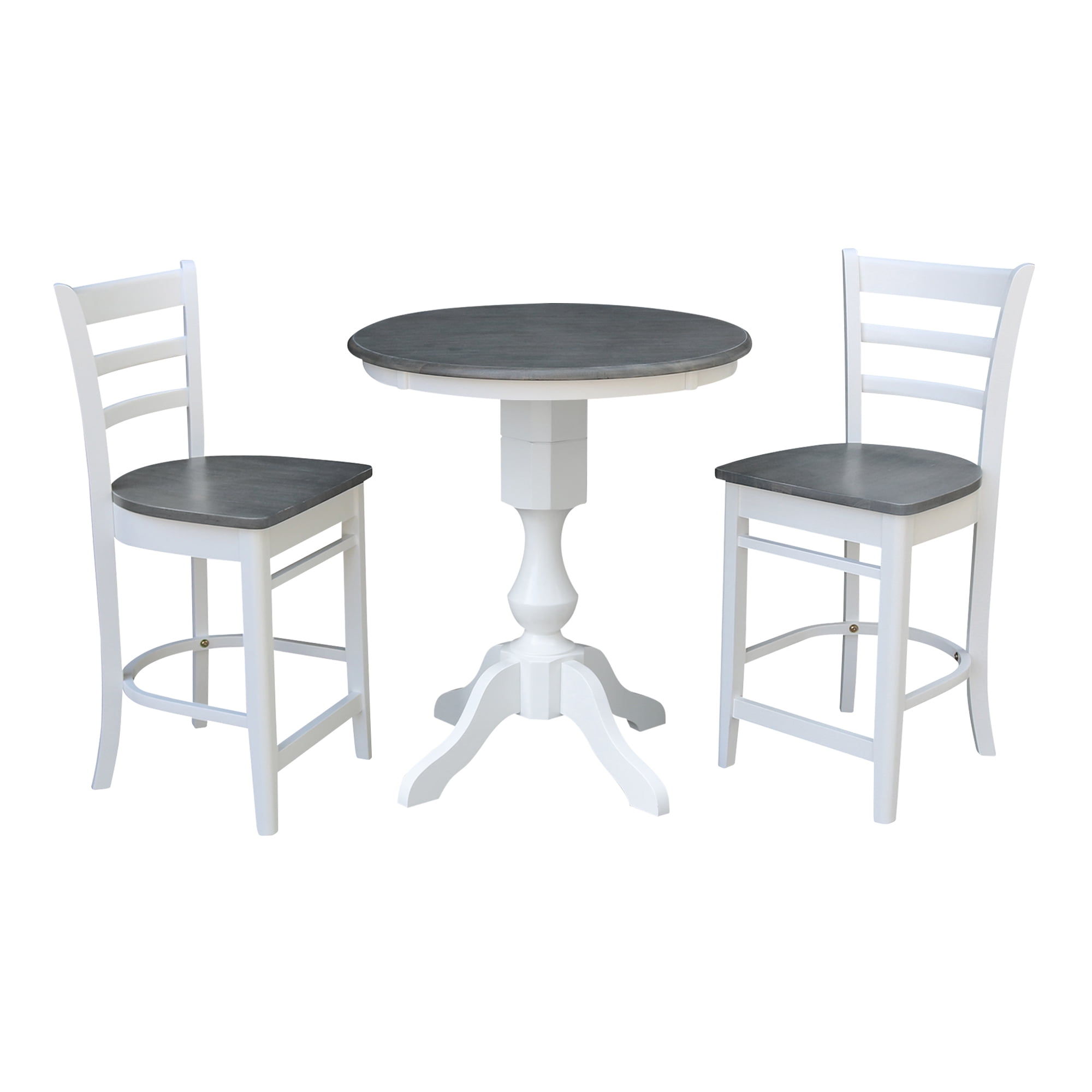 International Concepts 30" Round Pedestal Counter Height Dining Table 