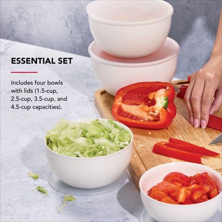 KitchenAid 7-Piece Plastic Nesting Mixing Bowl Set and Prep Bowls