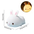 thumbnail image 2 of Lunxisen 4 Pcs Puppy Rabbit Night Light Bedside Eye Protection LED Silicone Lamp Kids Room Decor, 2 of 7