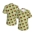thumbnail image 3 of Goofa Avocado Pattern Women's Slim-Fit Short-Sleeve V-Neck T-Shirt,Classic-Fit Short-Sleeve V-Neck T-Shirt-XX-Large, 3 of 5