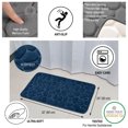 thumbnail image 3 of Bath Rug Memory Foam Mat 3D Pebble Navy Blue 32"L x 20"W, 3 of 6