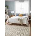 thumbnail image 3 of Geometric Hand-Tufted Wool Area Rug, Brown Trellis Pattern, 5' x 8', Soft Durable Non-Slip Carpet for Living Room Bedroom Office, 3 of 3