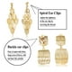 thumbnail image 4 of Jstyle - Juego de 4 pares de pendientes colgantes con clip, cuadrados, rectangulares, de metal dorado, geométricos, sin perforación,Gold, 4 of 6