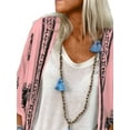 thumbnail image 3 of MYLookk Women Cardigans Boho Printed Open Front Short Sleeve Casual Tops Outwear, 3 of 4