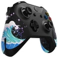 thumbnail image 5 of eXtremeRate Shimmering Waves Anti-Skid Sweat-Absorbent Controller Grip for Xbox One S & X, Xbox One Controller, Professional Textured Soft Rubber Pads Handle Grips for Xbox One Xbox One S/X Controller, 5 of 8