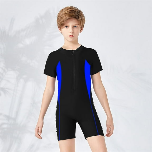 KAOOCXU Swimwear For Little Boys Comfort Short Sleeved Bodysuits Beach Swimsuit Suitable For Diving Surfing
