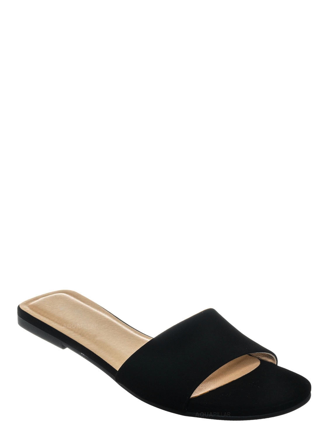 open toe slide heel