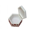 thumbnail image 3 of Marble White Custom Jewelry Box Multi Stone Floral Arts, 3 of 5