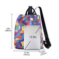 thumbnail image 3 of FORMRS Women's Travel Backpack Purse Anti-Theft Hidden Pockets Casual Shoulder Bag, Yellow Wavy Plaid, 3 of 7