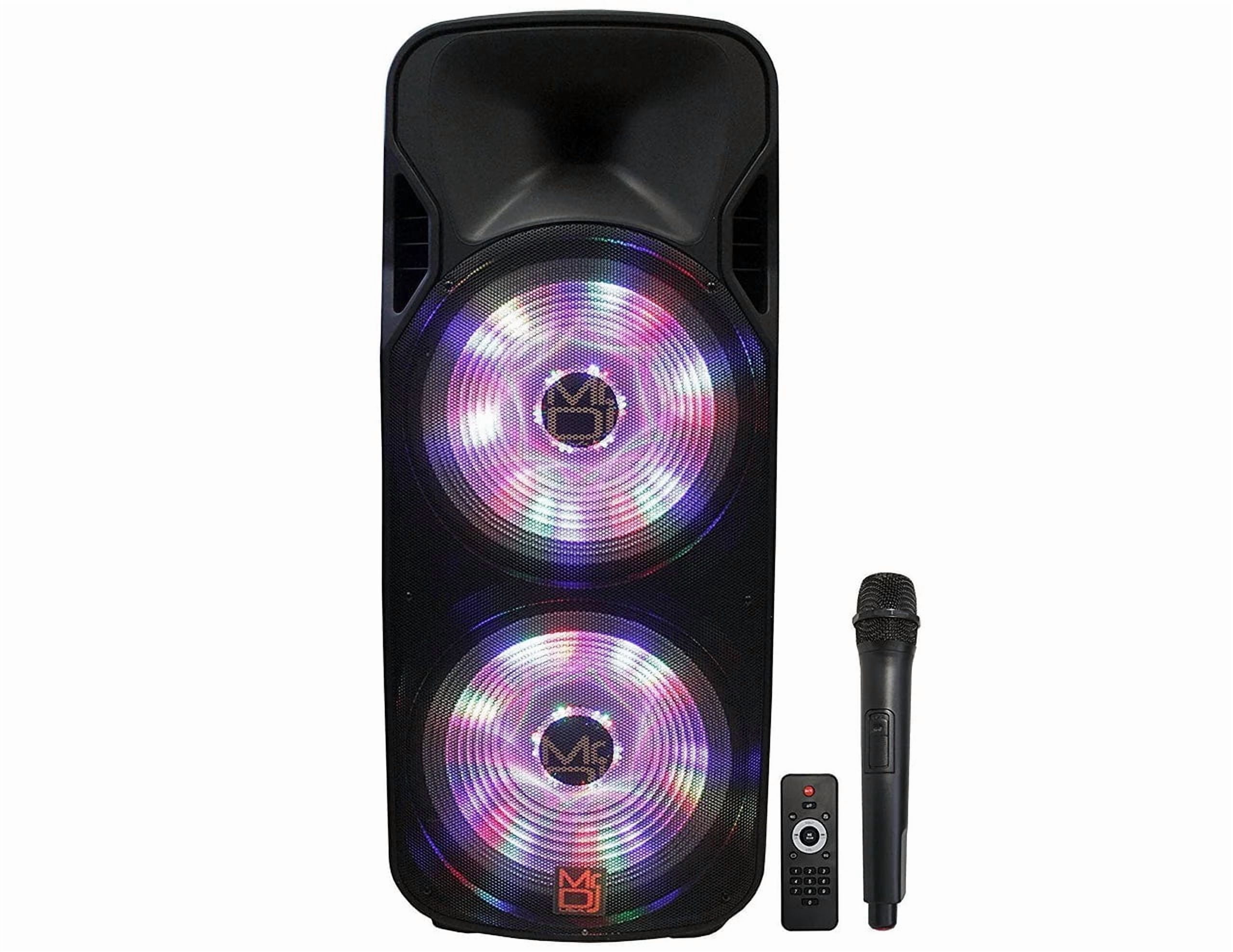 MR DJ Lets Jump Dual 15" 5000W DJ Active Speaker PA Party BT USB Speaker