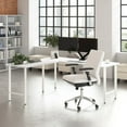 thumbnail image 4 of Hustle 72W x 24D Computer Desk with Metal Legs in White - Engineered Wood, 4 of 7