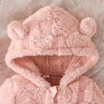 thumbnail image 5 of FYMNSI Baby Girls Boys Winter Clothes Newborn Fleece Rompers Onesie Warm Hooded Zipper Jumpsuit Outfits 9-12 Months Pink, 5 of 7