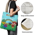 thumbnail image 3 of The Kiboomers Bolso de tela con estampado de lienzo para mujer, bolsa de compras reutilizable y estética, con cremallera interior, regalo para mujer, 35 × 40 cm., 3 of 6