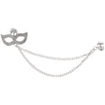 thumbnail image 1 of Shisuyan Lapel Pin With Chain Brooch Silver 1Pack 5.9X1.6X0.4In, 1 of 8
