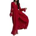 thumbnail image 1 of SAYOO Vestido de manga larga de cintura elástica SAYOO moda, 1 of 8