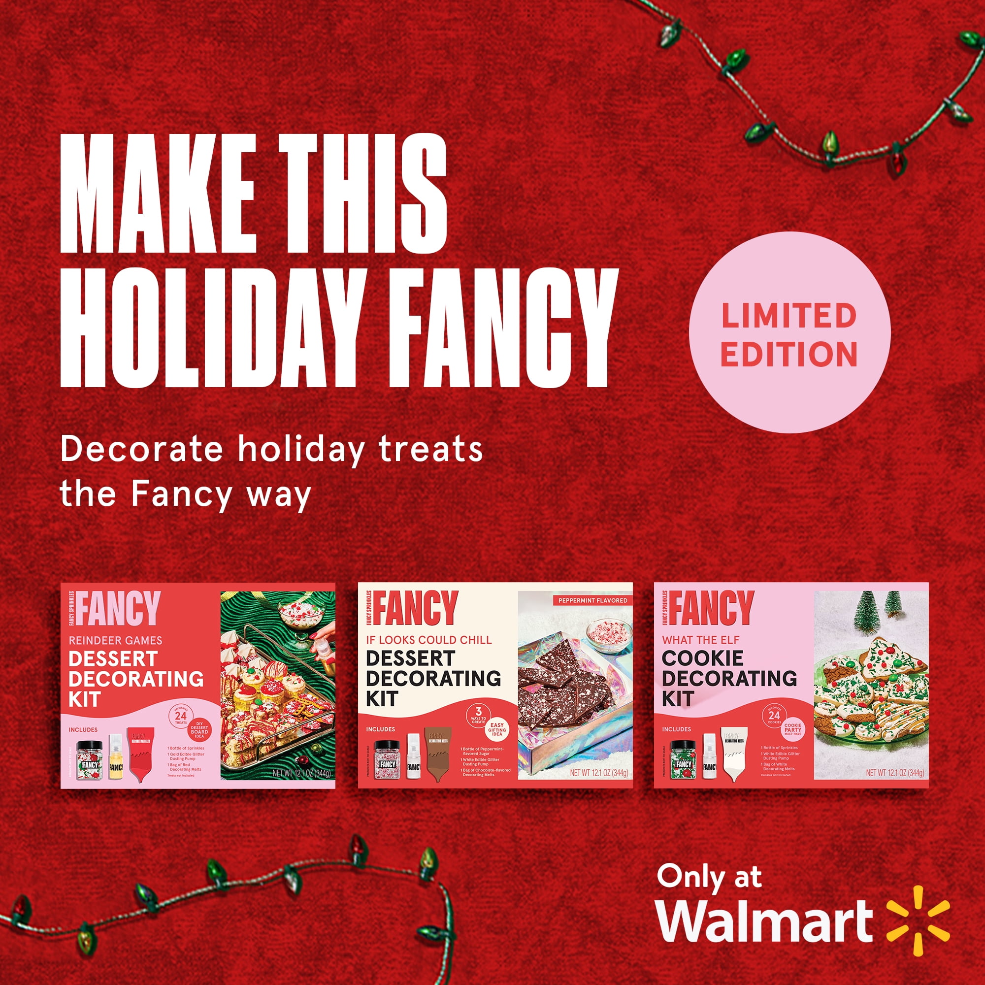 Fancy Sprinkles If Looks Could Chill Holiday Dessert Decorating Kit, 12.1 oz