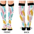 thumbnail image 2 of FREEAMG 1 Pairs Cute Dinosaur Compression Socks for Women Men Knee High Stocking for Running,Athletic,Medical, 2 of 7
