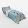 thumbnail image 3 of Ambesonne Christmas Bedding Set 4 Pcs, Snowy Winter Noel, Queen, White Blue, 3 of 3