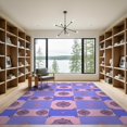 thumbnail image 2 of ODIKA 9'x12' Washable Area Rug Pink Checkered Grid Alternating Squares Scattered Symmetrical for Dining Room, Basement, Large Office, Non-Slip Chair-Friendly, 2 of 7