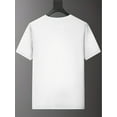 thumbnail image 3 of 1pc Men'S Summer Casual Geometric Pattern Letter Print Short Sleeve T-Shirt, Regular Fit Streetwear Tee, 3 of 6