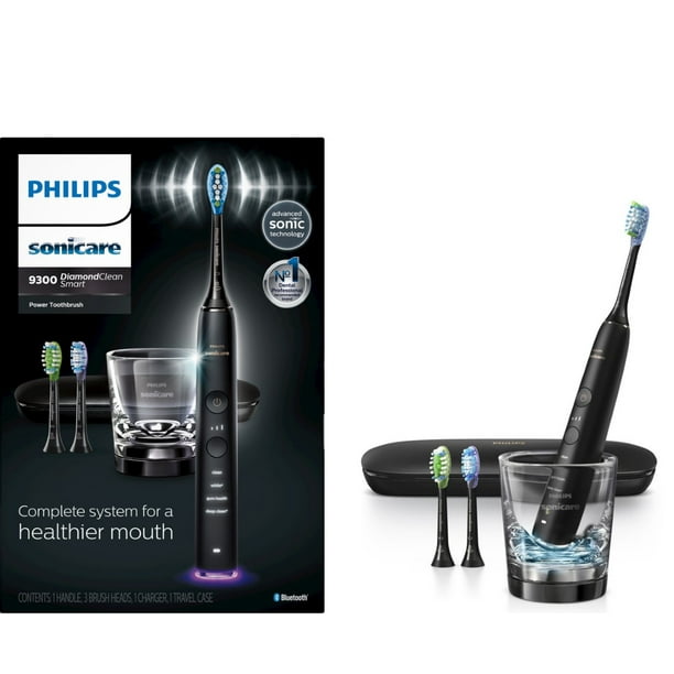 aangrenzend kaping wijn Philips Sonicare DiamondClean Smart Electric HX9903/11 Rechargeable  toothbrush for Complete Oral Care – 9300 Series, Black - Walmart.com