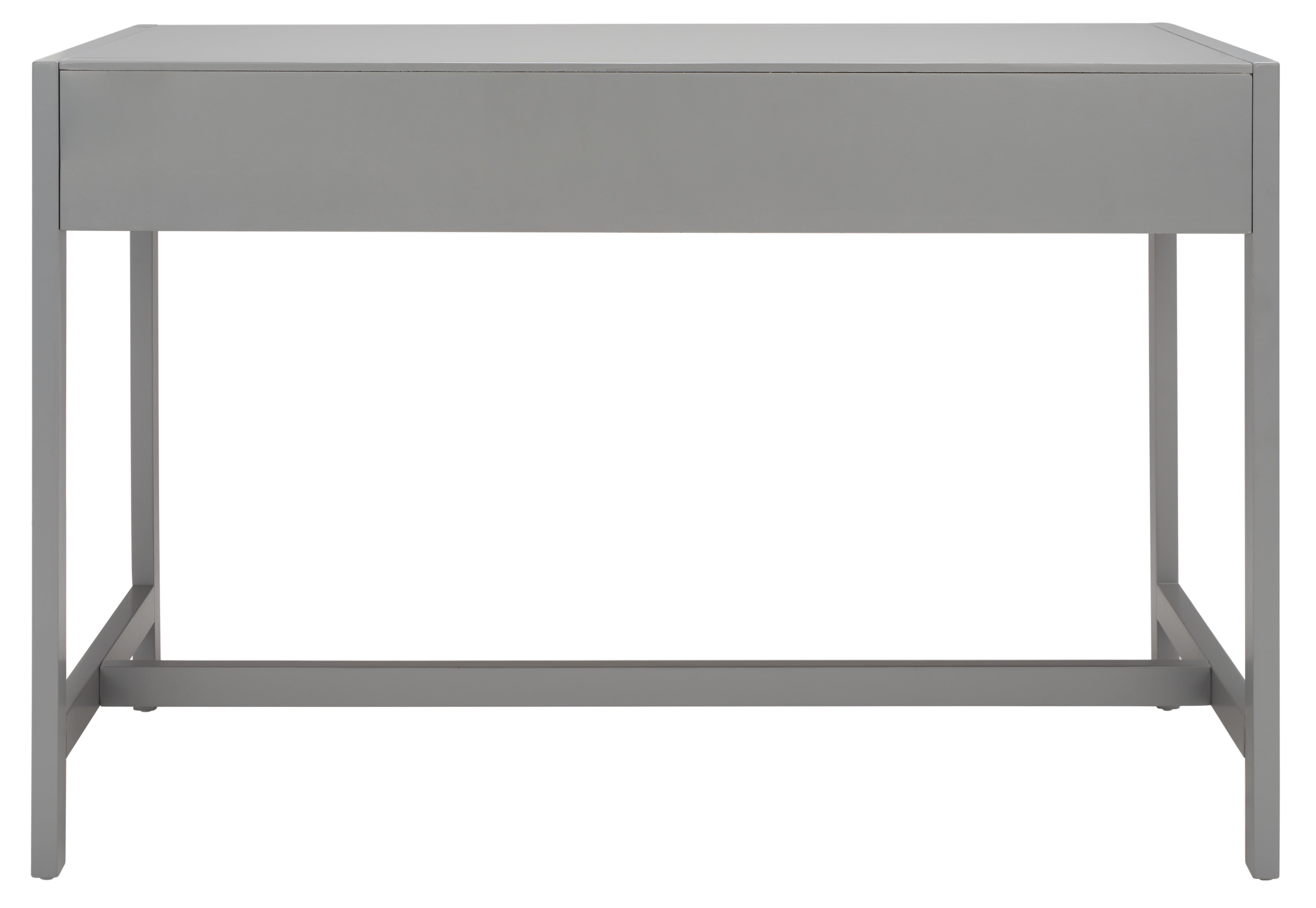 SAFAVIEH Esther Amish 2 Drawer Rectangle Wood Desk Grey 22 in. W x 46 in. D x 30 in. H