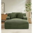 thumbnail image 5 of LUCKHAO Oversized Chaise Lounge Chair in Soft Corduroy, Modern Comfy Couch with Full Foam Cushioning, Cozy Sleeper Sofabed for Living Room, Bedroom, No Assembly Required, 5 of 9