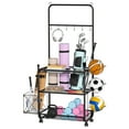 thumbnail image 5 of Anvazise Sports Storage Rack Dumbbell Rack Stand, Yoga Mat Storage Rack, Home Gym Weight Rack, Workout Equipment Organizer with Hooks and Wheels (Black), 5 of 13