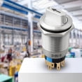 thumbnail image 6 of 19mm Momentary Rotary Push Button Switch 3Position 2NO2NC 3-6V ON-Off Waterproof, 6 of 11