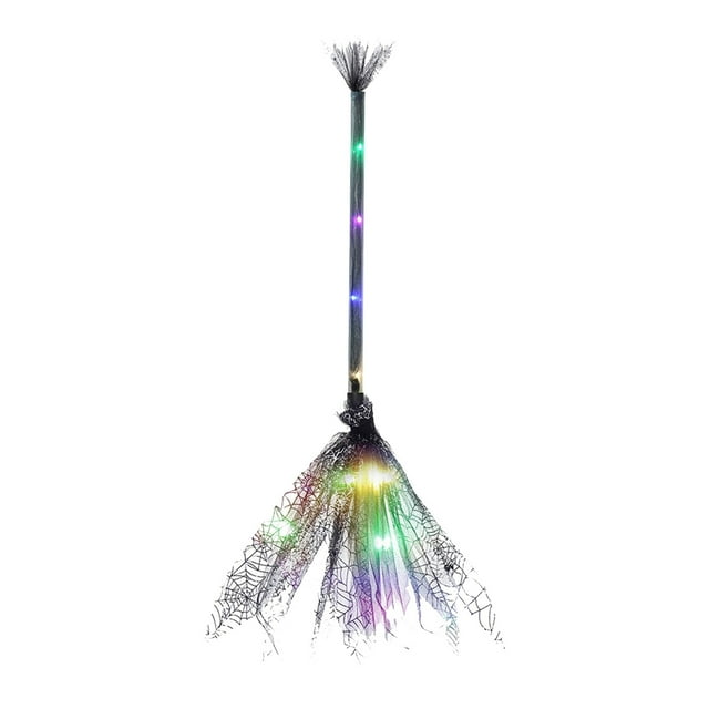 Sorcière d'Halloween avec Lumière LED Bâton Volant Magique Accessoire de Fête
