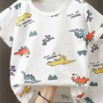 thumbnail image 4 of NOLDARES Infant Toddler Baby Boys Outfits 2 Piece Colorful Print Short Sleeve Shirt Top and Casual Shorts Sets Summer Clothes(White,3-6 M), 4 of 4